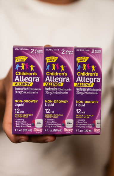Allegra - Alergia infantil, sabor a frutos rojos, 12 horas de duración, sin somnolencia,  (12 onzas líquidas)