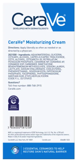 CeraVe Crema hidratante multipack intercambiable, frasco de 16 oz con bomba + frasco de 16 oz
