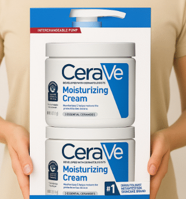 CeraVe Crema hidratante multipack intercambiable, frasco de 16 oz con bomba + frasco de 16 oz