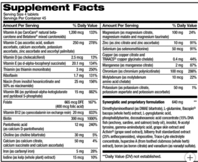 FOCUSfactor Suplemento dietético de nutrición para el cerebro, 180 Tabletas