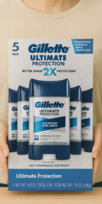 Gillette Ultimate  Antitranspirante Protección 6 en 1, 100 g, paquete de 5