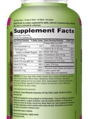 Kirkland Multivitaminico para Adulto, 320 Gomitas