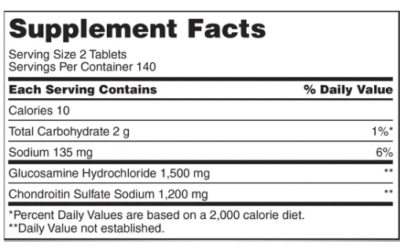 Kirkland Glucosamina y condroitina, 280 tabletas
