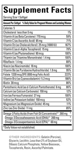 Nature Made Prenatal Folic Acid + DHA, 150 Softgels .99 - 1 Nature Made Prenatal Folic Acid + DHA, 150 Capsulas blandas
