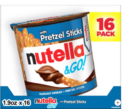 Nutella & GO!  Crema de avellanas y cacao con pretzels, 16 Pack