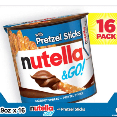 Nutella & GO!  Crema de avellanas y cacao con pretzels, 16 Pack