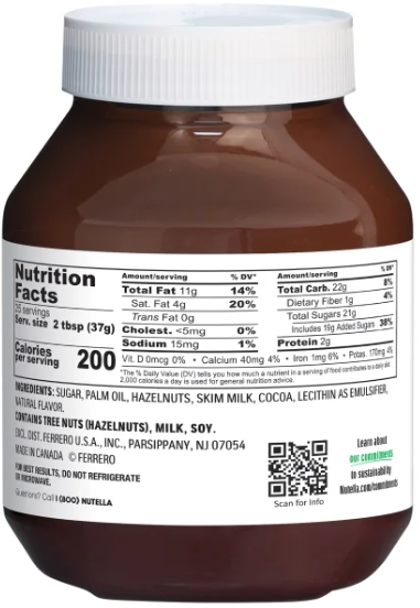 Nutella Crema de avellanas con cacao, 33.5 oz, 2-count