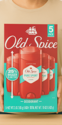 Old Spice Desodorante para hombre, Pure Sport High Endurance, 3 oz, paquete de 5