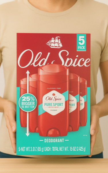 Old Spice Desodorante para hombre, Pure Sport High Endurance, 3 oz, paquete de 5