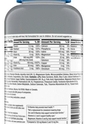 Centrum Silver Men 50+ Immune Support Multivitamin, 275 Tabletas