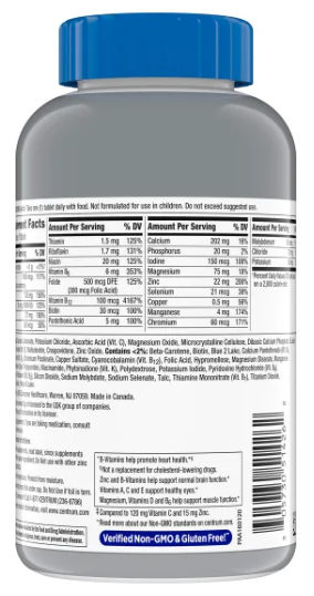 Centrum Silver Men 50+ Immune Support Multivitamin, 275 Tabletas