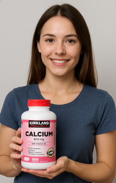 Kirkland Calcio 600 mg con vitamina D3, 500 Tabletas