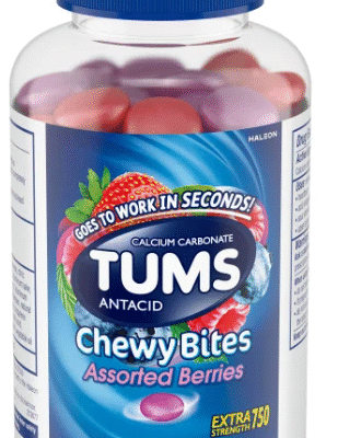 TUMS Antiácido Chewy Bites Surtido de Bayas, 108 Tabletas Masticables