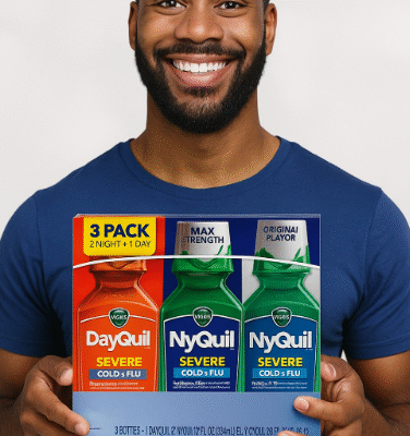 Vicks Severe DayQuil and NyQuil alivio de la tos, el resfriado y la gripe, 36 onzas líquidas