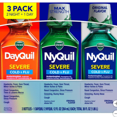 Vicks Severe DayQuil and NyQuil alivio de la tos, el resfriado y la gripe, 36 onzas líquidas