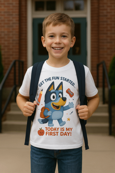 Bluey's First Day of School T-shirt