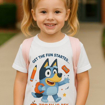 Bluey's First Day of School T-shirt