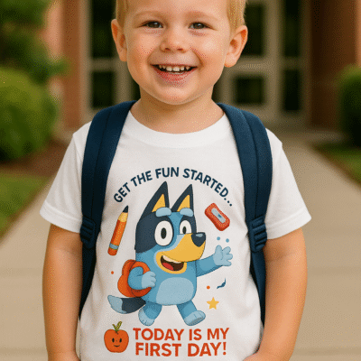 Bluey's First Day of School T-shirt
