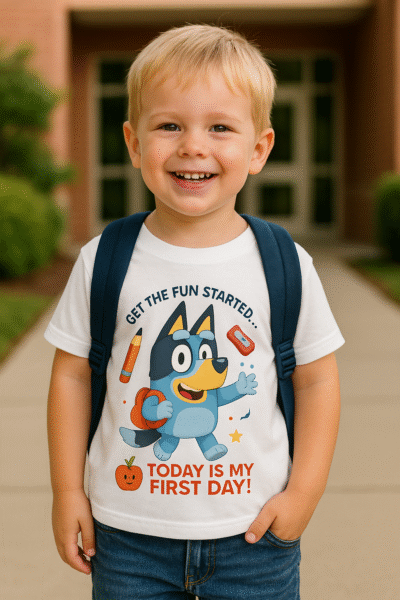 Bluey's First Day of School T-shirt