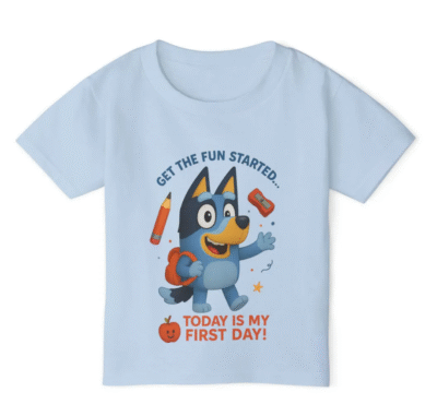 Bluey's First Day of School T-shirt