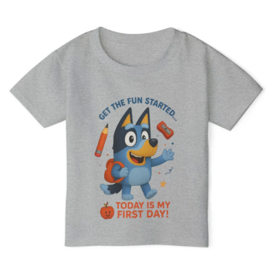 Bluey's First Day of School T-shirt