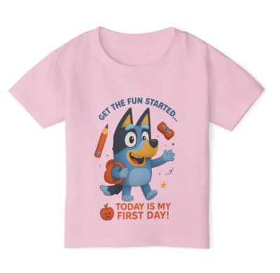 Bluey's First Day of School T-shirt