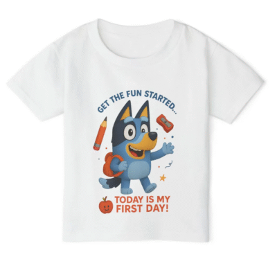 Bluey's First Day of School T-shirt