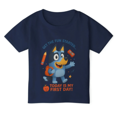 Bluey's First Day of School T-shirt
